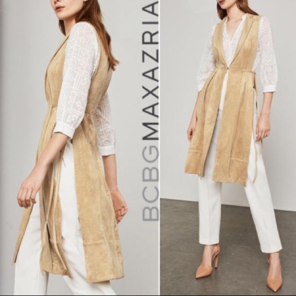 🌻HP🌻 BCBGMAXAZRIA GAIA OPEN TIE DUSTER VEST
